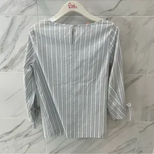Lafayette 148 Elaina Striped Tie Blouse top thumbnail 5