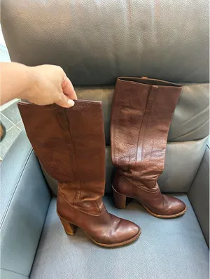 GUCCI Boots Made in Italy GG Logo Women's Size 39.5 thumbnail 2