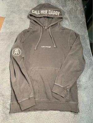 Call her daddy barstool Gray Hoodie small thumbnail 1