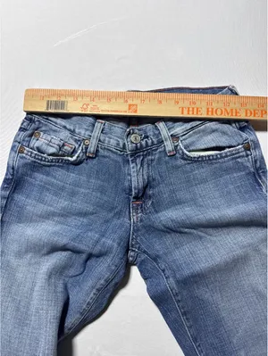 7 For All Mankind Vintage Flared Jeans - Classic Blue Denim thumbnail 5