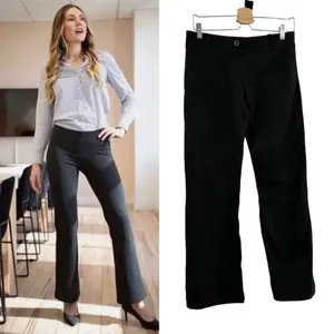 Betabrand Classic Dress Pant Yoga‎ Pant Bootcut Charcoal Gray Size Medium thumbnail 2