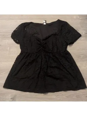 Torrid black lace babydoll top size 0 thumbnail 2