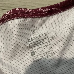 Nike Women's Burgundy and White Tank Top thumbnail 2