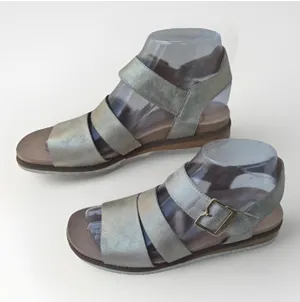 DR. SCHOLL'S Sustainable Comfort Beige Strappy Sandals Womens 7 M Metallic thumbnail 1