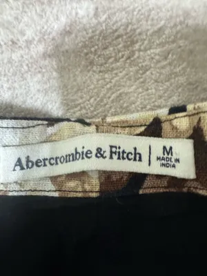 Abercrombie & Fitch Linen Dark Floral Shift Mini Dress size medium thumbnail 3