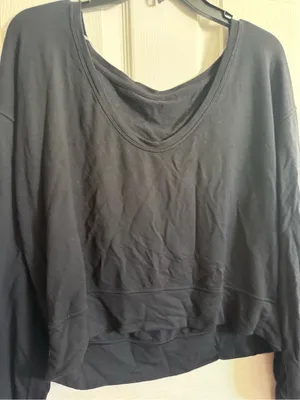lululemon athletica be calm Black Off-the-Shoulder pullover thumbnail 2
