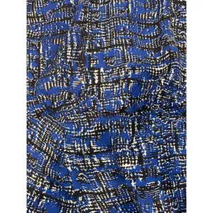 Banana Republic Blue Chiffon Flowy Sleeveless Dress Black White Accents Size 6 thumbnail 8
