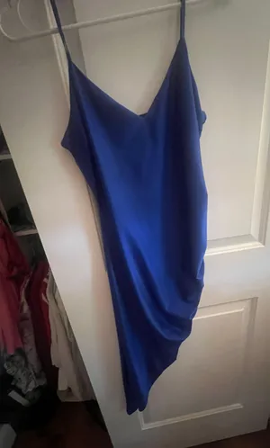 Windsor Blue asymmetrical slip dress thumbnail 1