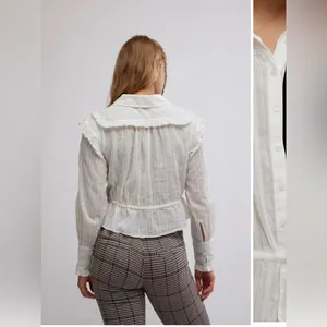 Free People Women’s White‎ Cotton Blouse thumbnail 2
