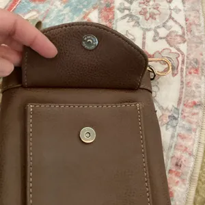 American Bling Tan and Brown Boho Crossbody‎ Bag Western Style Faux Leather thumbnail 4