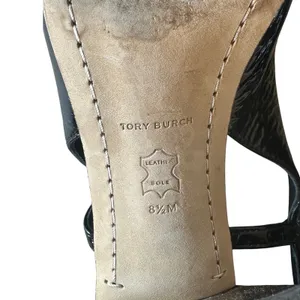 Tory Burch‎ Georgia Black Patent Slingback Block Heel Pumps Size 8.5 thumbnail 12