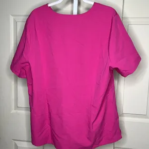 FIGS Catarina One-Pocket Nurse Scrub Top Pink XXL thumbnail 6