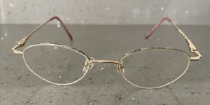 Nine West 21 Eyeglasses Frames ONLY 46-19-130 7FX Gold half rim pink tortoise thumbnail 1