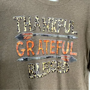 Bella Canvas Thankful Grateful Blessed Short-Sleeve Tee‎ (X-Large) thumbnail 3
