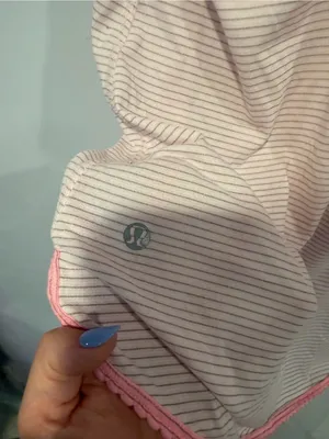 Vintage Lululemon Striped Pink-Trim‎ Racerback Tank Top thumbnail 3