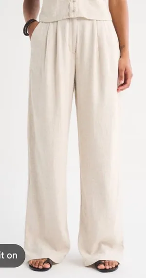 Abercrombie & fitch linen trousers size 27/4 thumbnail 1