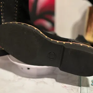 Free People Black Suede and Patent Leather Chelsea Boots thumbnail 8