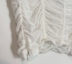 Princess Polly Concordia Crop Top White Mesh Corset Tank - Size 12/Large thumbnail 4