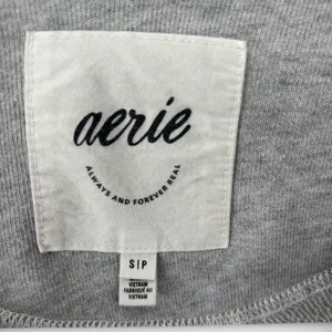 Aerie Gray Oversized Crewneck Sweatshirt Athleisure Loungewear Cozy thumbnail 7