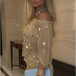 Gold Sequin Mesh Cover thumbnail 3