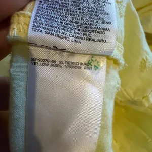 Old Navy Tiered Floral Embroidered Maxi‎ Tank Dress Medium Butter Yellow Granola Fairy thumbnail 12