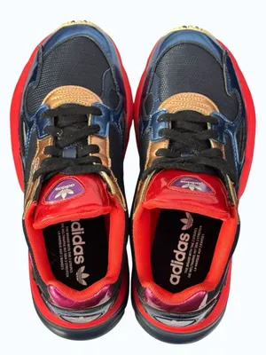Adidas Originals Falcon Collegiate Navy Blue Red Sneakers Women’s Size 8 thumbnail 4