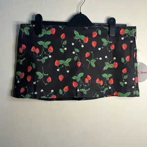 Stylish Black Mini Skirt with Strawberry‎ Design thumbnail 3