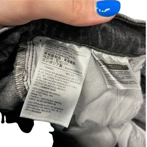 Levi's Ribcage Straight Ankle Jeans Charcoal Gray Black Wash Size 24‎ thumbnail 12