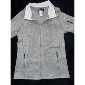 Patagonia Women's Light Gray Cable Jacket Full Zip Size Medium thumbnail 2