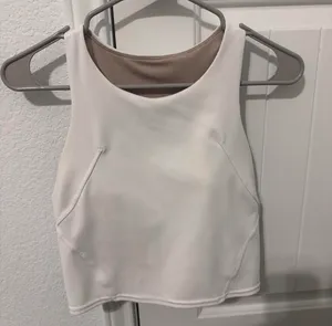 Lululemon Wunder Under Train Racerback Longline Tank Bra White thumbnail 2