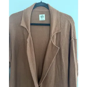 Free People We the Free Oversized Knit Cardigan Brown Women's Size Medium thumbnail 3