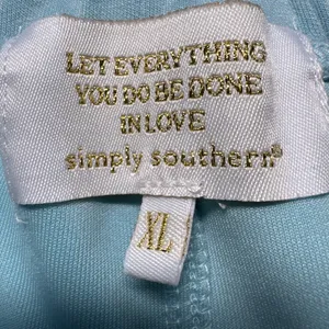 Simply Southern Ice‎ Blue Pearl Star Crop Sweatshirt and Skort Set XL NEW thumbnail 11