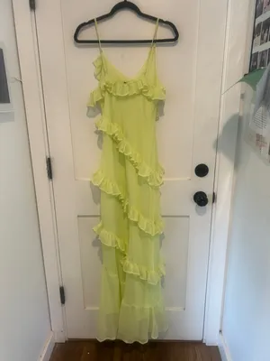 Nasty Gal Tiered Ruffle Chiffon Maxi Dress thumbnail 4