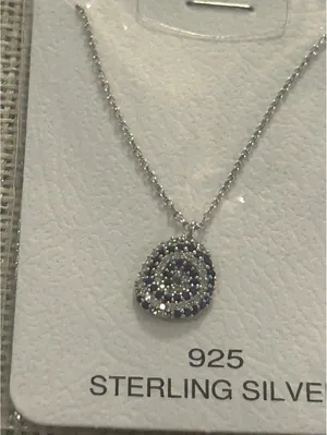 Lot a730 925 Sterling silver necklace and pendant thumbnail 2
