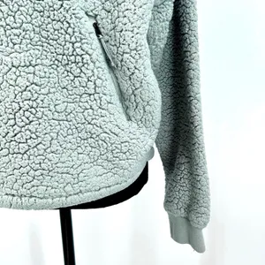Backcountry Sherpa Fleece‎ Quarter Zip Pullover Sage Gray Medium Gorpcore Cozy thumbnail 6