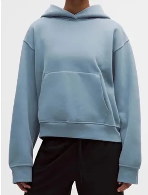 Lululemon Athletica Steady State Oversized Pullover Hoodie Steel Blue Small thumbnail 1