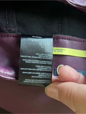 Maeve x Anthropologie Colette Wide Leg Cropped Faux Leather Burgundy Pants 28 thumbnail 9