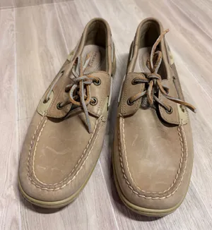 Sperry Top-Sider Womens 9.5M Tan Leather Mesh Boat Shoes Loafers 9276619 thumbnail 1