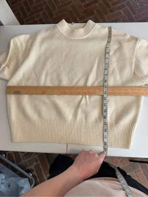 Madewell SoftWool Boxy Crewneck Sweater Heather cloud size small winter fall thumbnail 9
