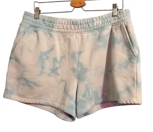 Fabletics Tie‎ Dye Sweat Shorts Blue White XL Lounge Casual Athleisure thumbnail 1