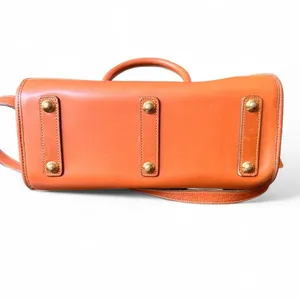 Vintage Dooney & Bourke All-Weather Leather Satchel Taupe Tan Crossbody AWL thumbnail 5
