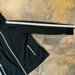 Lands End Women’s Black Hoodie Jacket Full Zip Up Small thumbnail 2