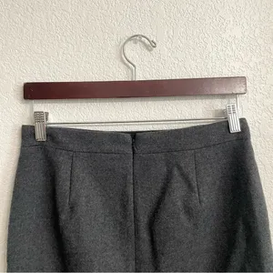 J Crew Womens Skirt Gray Grey Wool No2 Pencil Lined Back Slit Size 2 thumbnail 5