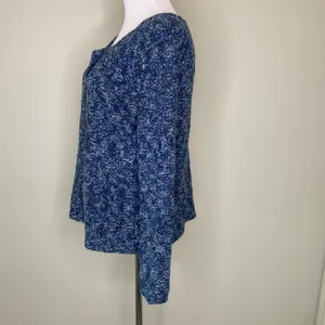 Vintage Blue Cottagecore Cardigan Sweater Sz Medium thumbnail 3