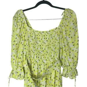 For Love & Lemons Chrysanthemum Mini Dress Lemonade Yellow Floral Medium thumbnail 6