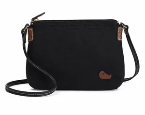 Dooney & Bourke Vintage Black Crossbody - Leather Trim with Iconic Duck Logo thumbnail 1