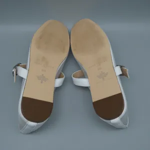 Marc Fisher Godina Mesh Mary Jane Flats 8M White Leather Trim Sheer Ballet thumbnail 6