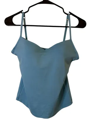 Fashion Bug Blue Sleeveless Padded Cup Tank Top Women Sz S thumbnail 1