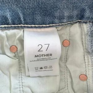 Mother Denim The Tomcat Ankle Fray Hi Rise Size 27 Kitty Corner Blue Stretch thumbnail 9