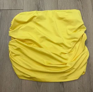 SheIn Yellow ruched top thumbnail 1